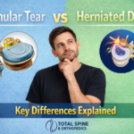 Annular Tear vs Herniated Disc comparison chart.